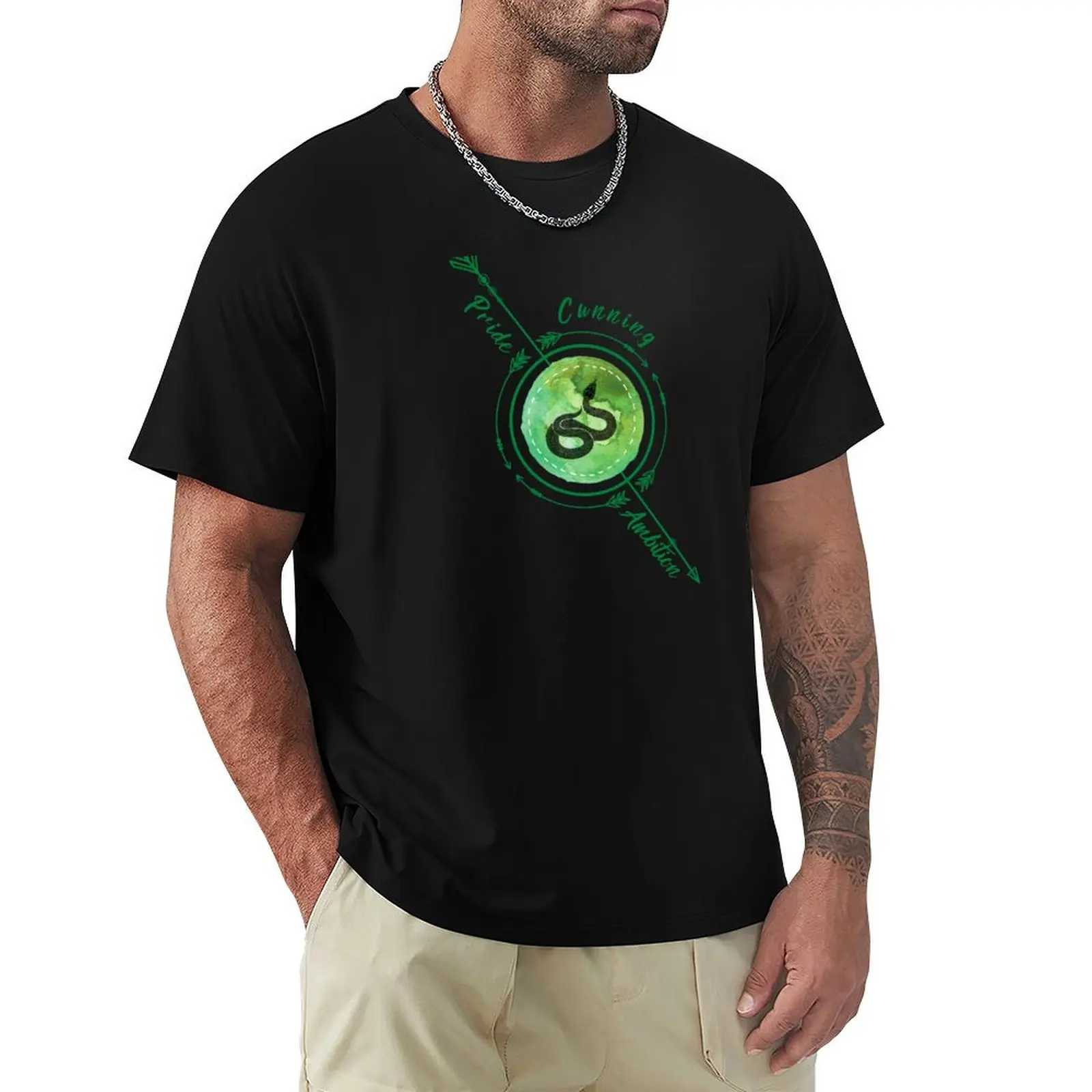 

Green and Gray Snake Cunning, ambition, pride 3 T-Shirt vintage clothes new gifts and t-shirts shirts graphic Men's t-shirts
