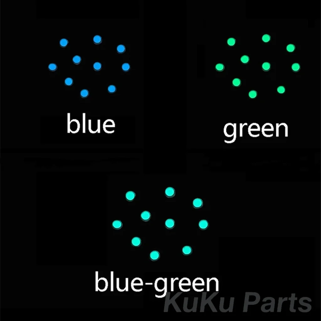 White Watch Bezel Green Blue BGW9 Beads Luminous Pip Submariner Bezel Watch Parts 12 O’Clock Position Pearl Beads For RLX Seko