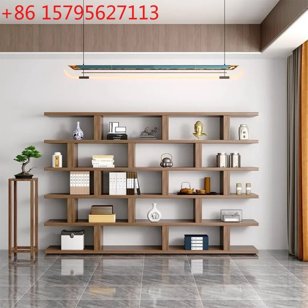Office floor solid wood thickened bookshelf creative decoration living room