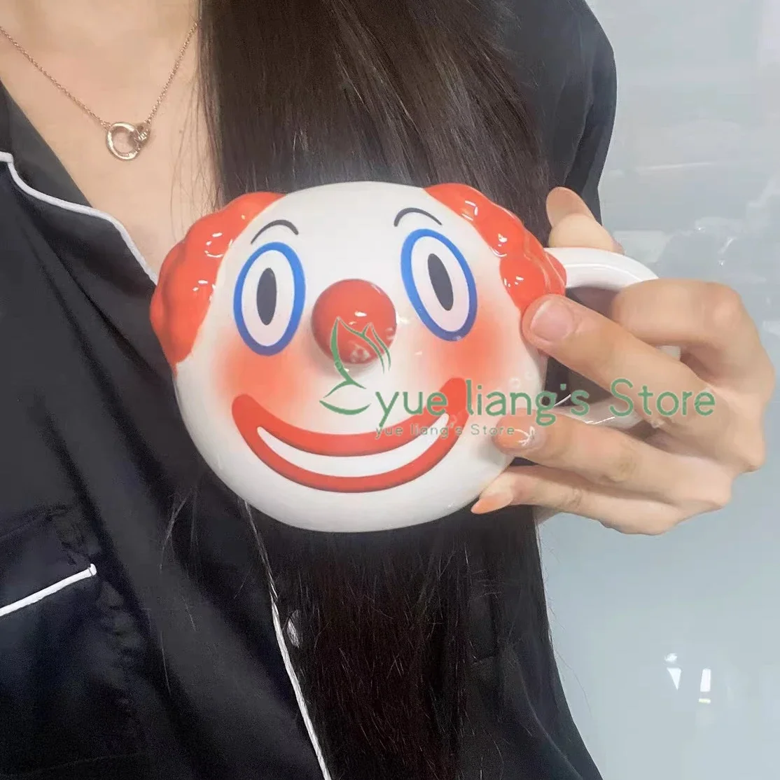 480MLHalloween Joker Mug with Handle Ceramic Clowm Cup for Coffee Milk Tea Water Cartoon Porcelain Breakfast Cup Gift