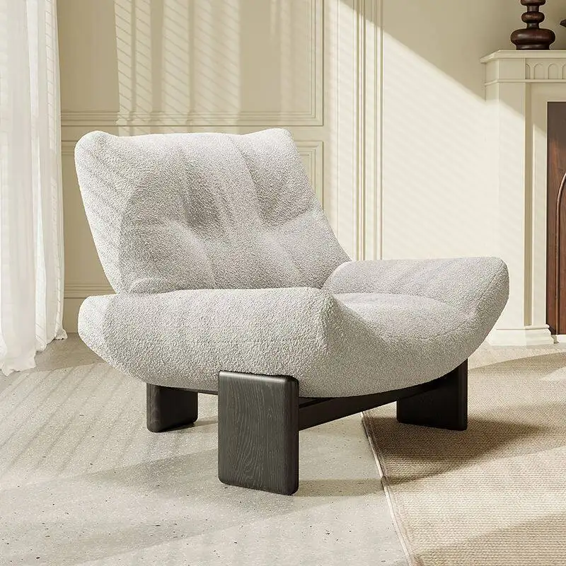 #Single Leisure Sofa Chair Modern Design Spine-Protecting Fabric Living Room Lazy Light Home Furniture