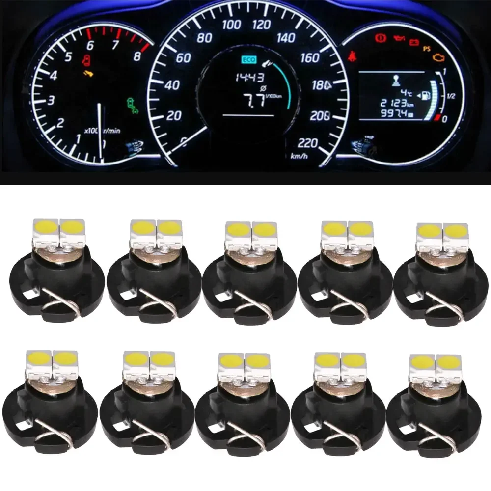 

10pcs T4/T4.2 Neo Wedge Dash A/C Climate Control HVAC Switch LED Light Bulb Signal Lamp Car Lights Car Interior Accessories