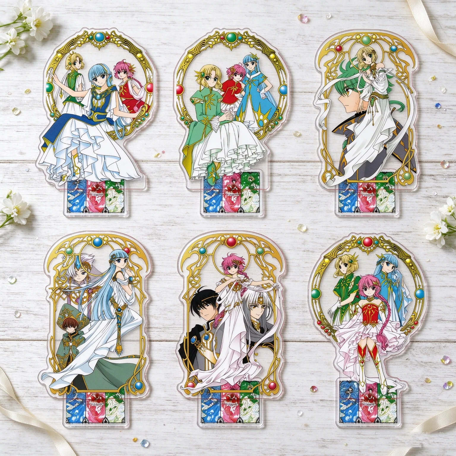 Hot 15cm Anime Magic Knight Rayearth Acrylic Stand Figure Desktop Decoration Collectible Ornament Model Gift Keychain