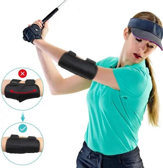 1 szt. Huśtawka golfowa pomoc szkoleniowa łokieć golfowa trening swingu golfowego pomoc szkoleniowa golfowa z prostym ramieniem dla początkujących trening swingu golfowego s