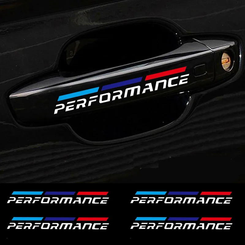 4Pcs M Power Performance Car Body Sticker For Bmw E36 E39 E46 E53 E60 E61 E34 E70 E71 E85 E87 E90 E83 F10 F20 F21 F30 F35