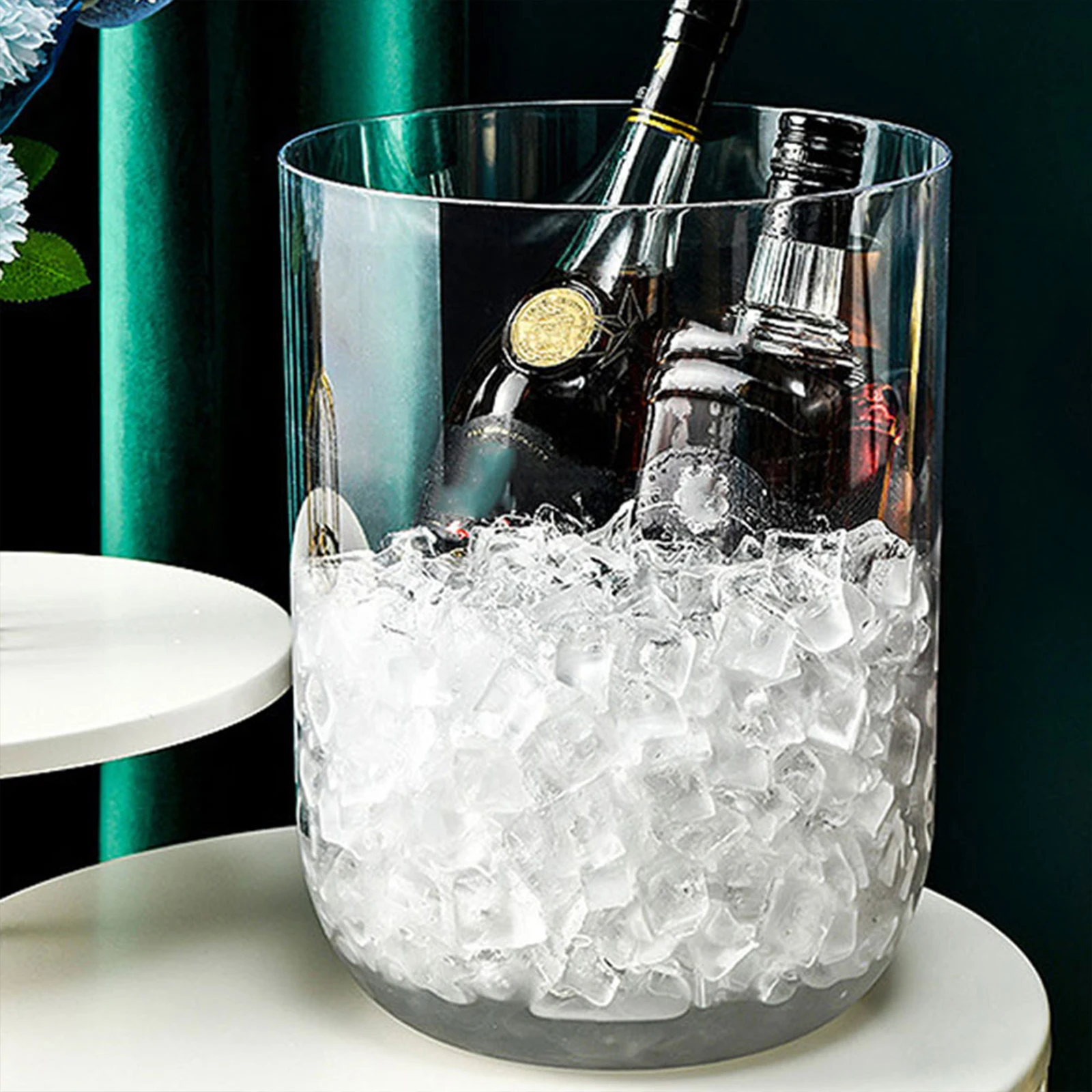 

Transparent Trash Bin Large Capacity Bathroom Garbage Can Home Waste Basket Multifunction Clear Trash Bucket Household Storage