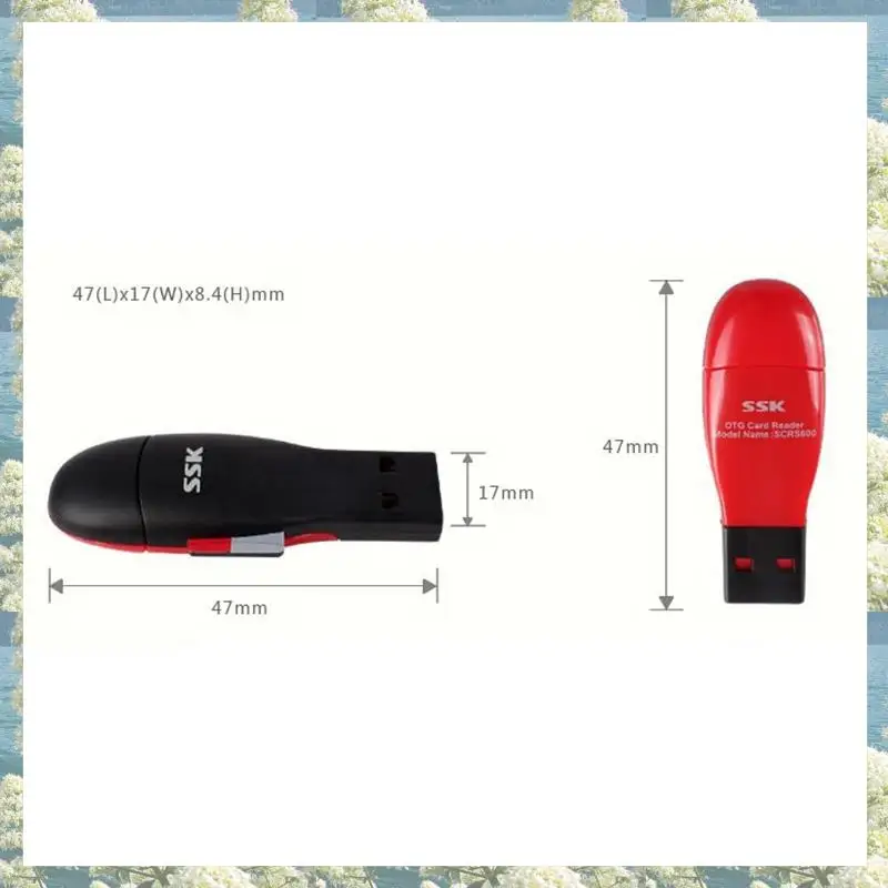 New-SSK SCRS600 カードリーダー プラグアンドプレイ専用 OTG 180Mbps USB2.0 Micro-SD TF デュアルパーパスカードリーダー Android 用