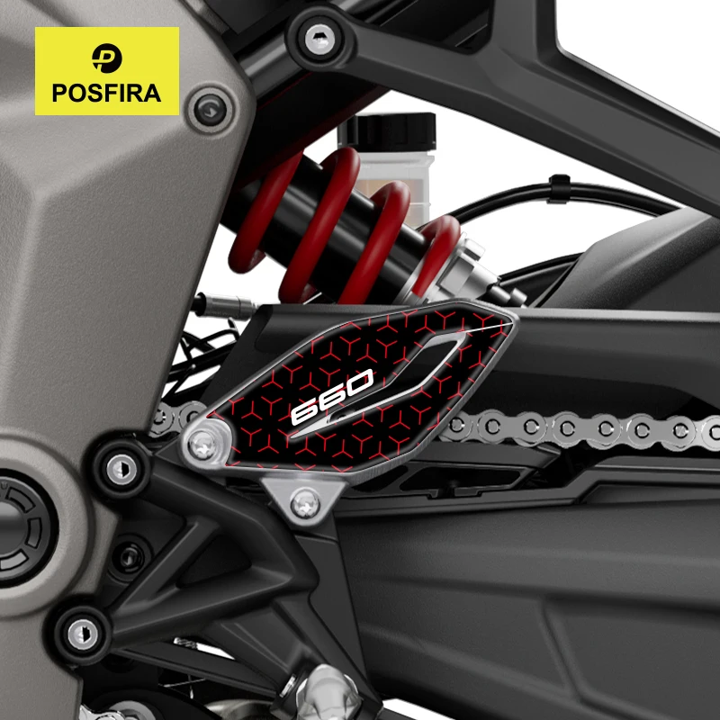 POSFIRA Motorcycle Footrest Panel Sticker 3D Resin Decals for Triumph Daytona 660 Daytona660 2024 2025 2026 Accessories