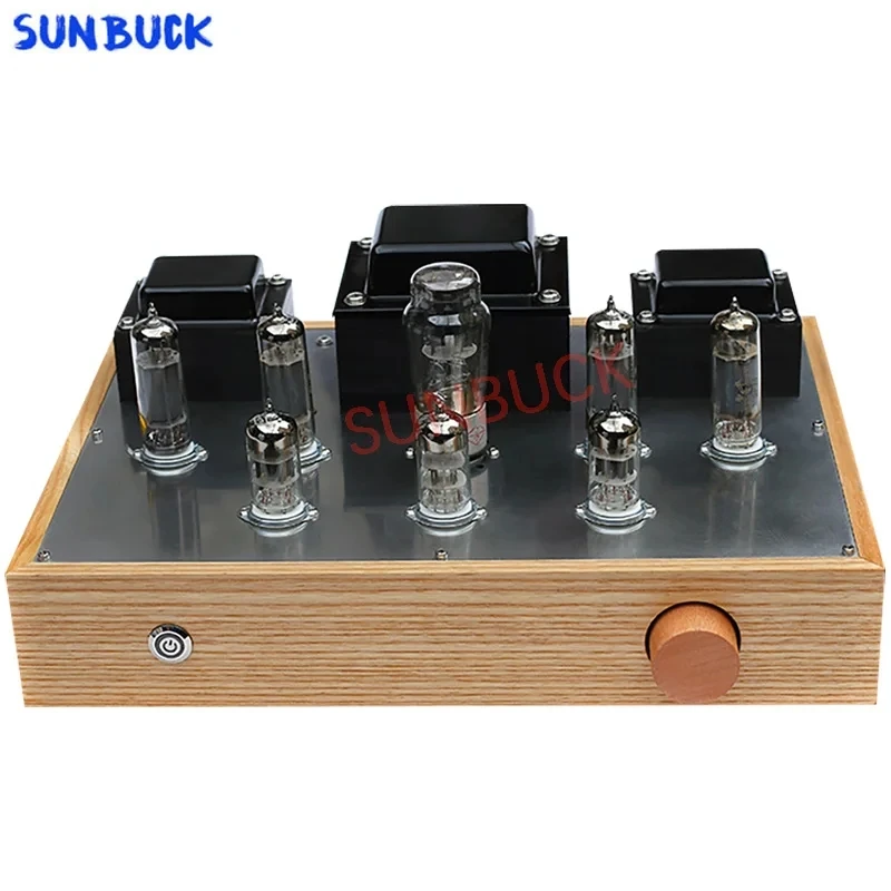 

SUNBUCK 6P14 push-pull 6N3 6N1 Tube Amplifier 2.0 stereo 15W 3-segment balanced class A 6P14 Vacuum Tube Amplifier Audio