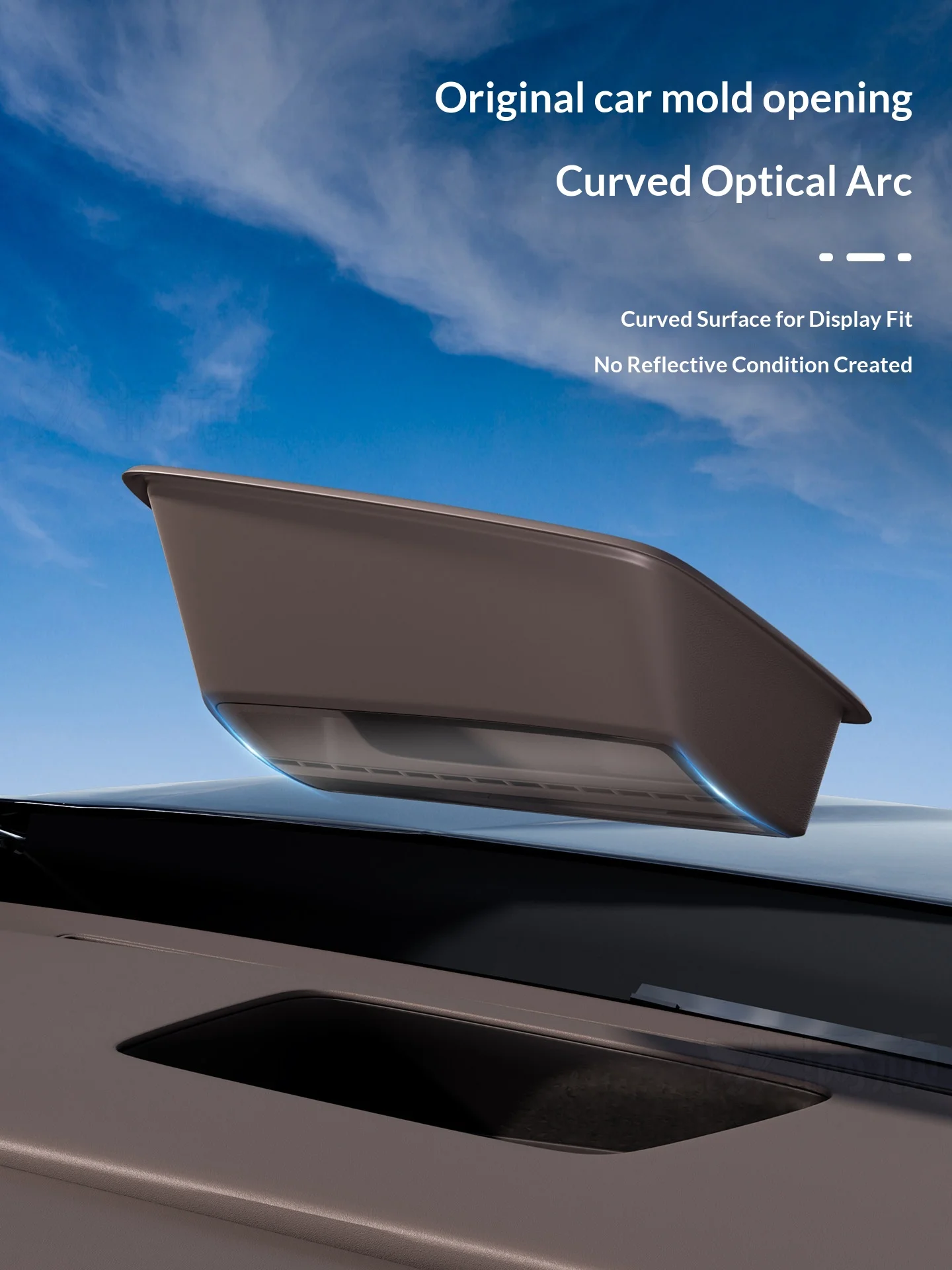 For DENZA D9 2022-2026 Head Up Display Protective Cover Instrument Panel HUD Protective Frame Car Interior Modify Accessories 4