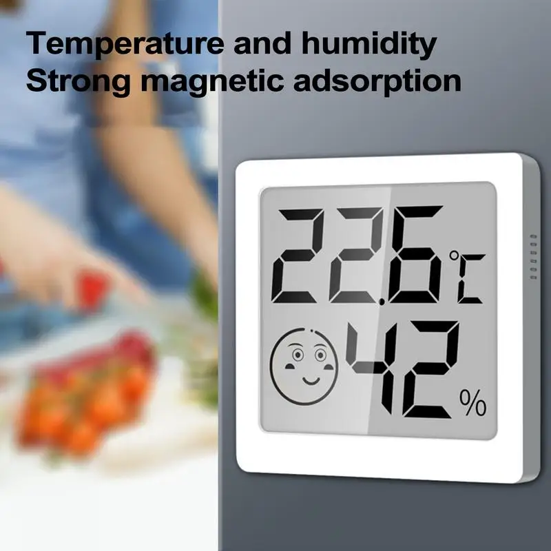 Mini Indoor Temperature Humidity Monitor Digital Magnetic Absorption Indoor Accurate Temperature Humidity Gauge Meter Monitor