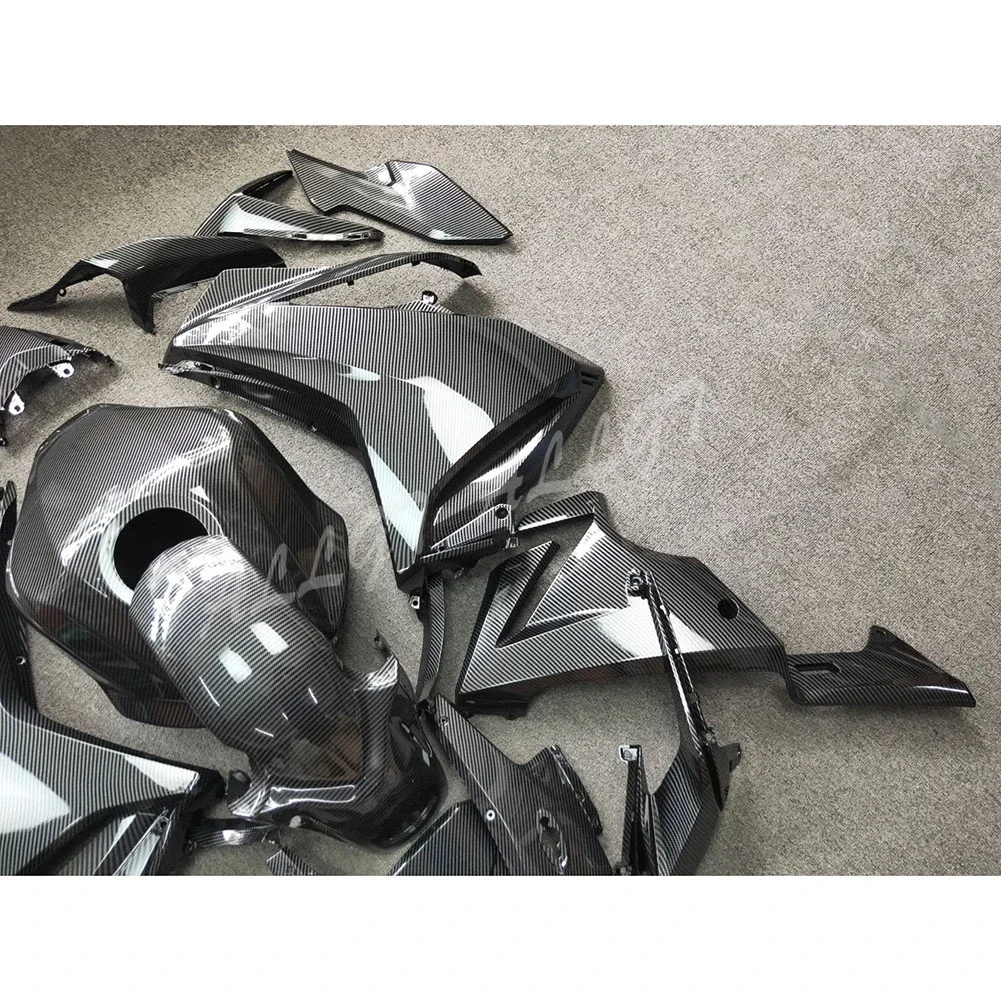 Carbon Fiber Printed  ABS Bodywork Pre-Drilled Fairing Kit For Honda CBR500R 2019 2020 2021 2022 2023 image 6