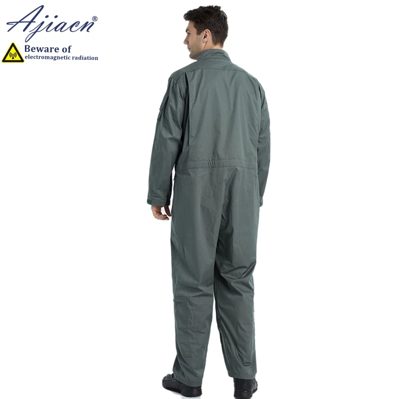 Genuine anti-radiation hooded coveralls anti-high temperature, anti-static, acid and alkali resistant EMF shielding clothing