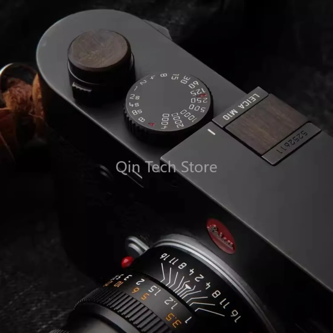 Ebony Walunt Rosewood Shutter Release Wooden Button Hot Shoe Cover dla LEICA Q Q2 Q3 Typ116 QP Camera Cold Shoe Protection