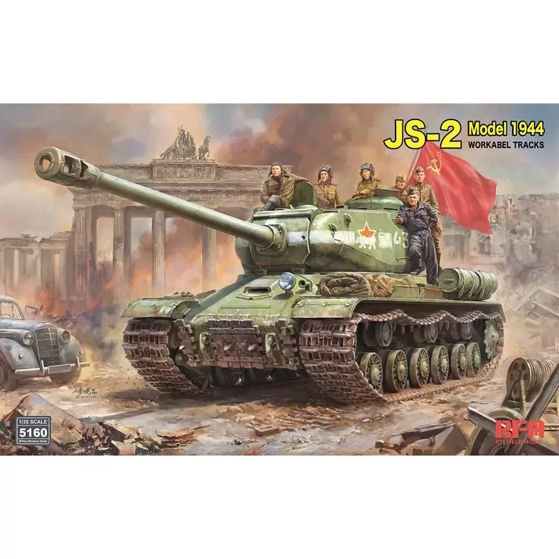Rye Field 5160 1:35 Scale JS2 JS-2 1944 Tank w/Workable Track Links Vehicle Plastic Assembly Model Building Kit