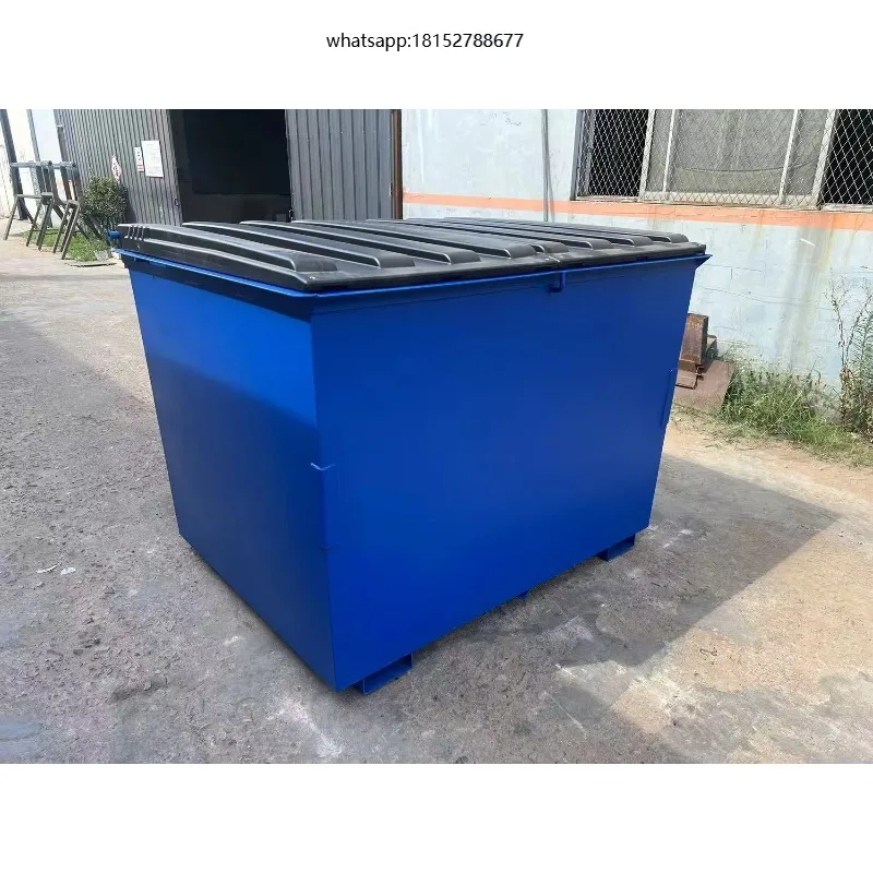 Hot Sale 3m3 Mobile Mini Dumpster Front Load Skip Bins With Plastic Lids