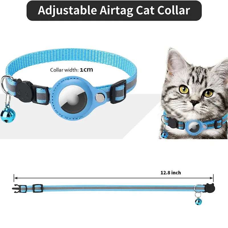 Airtag Case Collar for Cats with Protective Case for Anti Lost Locator Tracker Dog Accessories Reflective Pet Collars