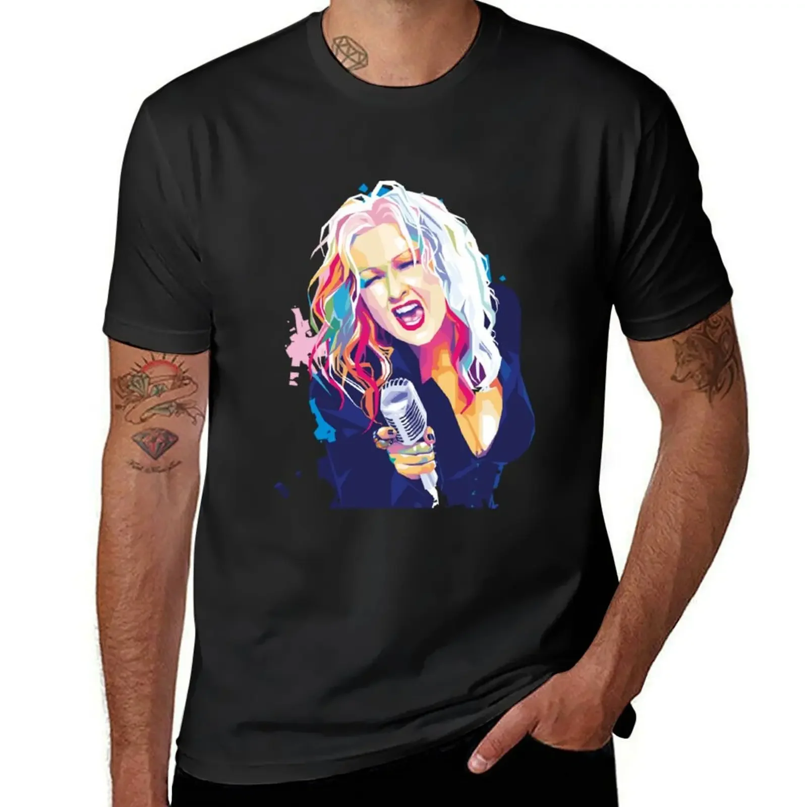 Cindy Lauper T-Shirt anime figures Anime t-shirt t shirts for men cotton