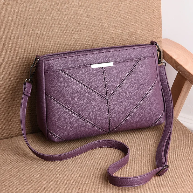 Cross Border Direct Supply Women\'s 2024 New Korean Version Trendy Mommy Bag Three-layer Small Single Shoulder Crossbody Handbag