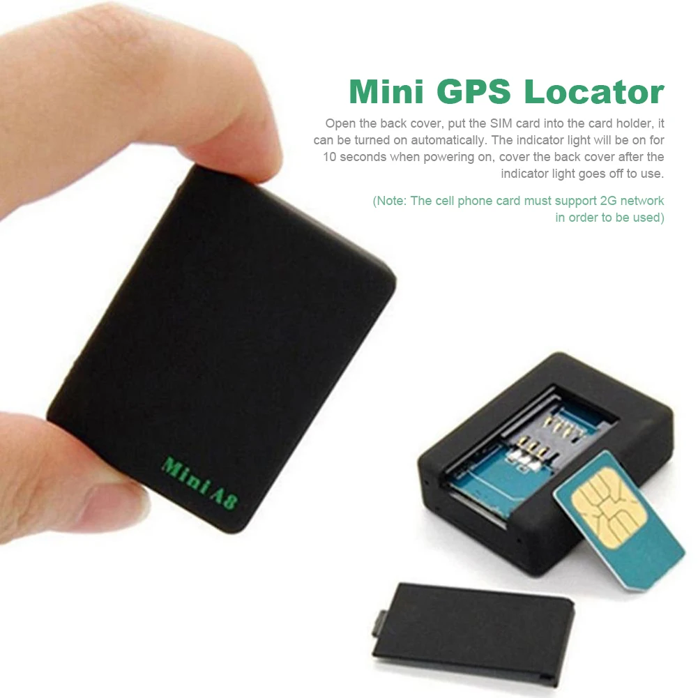 Small GPS Tracker Mini A8 GSM GPRS LBS LocatorAdapter Free Real Time Car Kids Family PetTracking Device