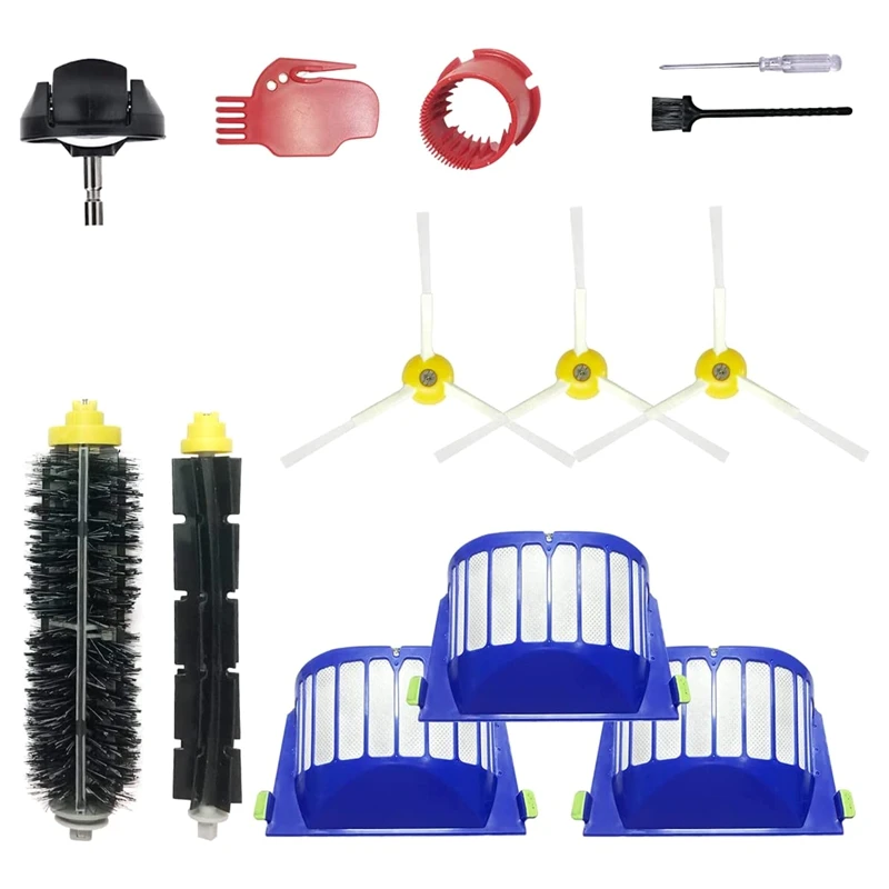 Filtros de escova de rolo kit substituição para irobot roomba 600 series 610 620 650 675 677 692 671 694 691