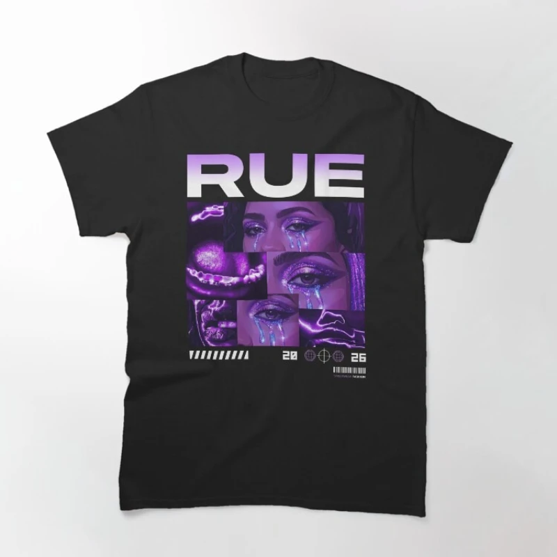 Camiseta unisex de algodón 100% con gráfico de la serie de drama Euphoria Rue Bennett, novedad de verano, moda Y2k, camiseta de manga corta para hombre, regalo para fanáticos, 2026