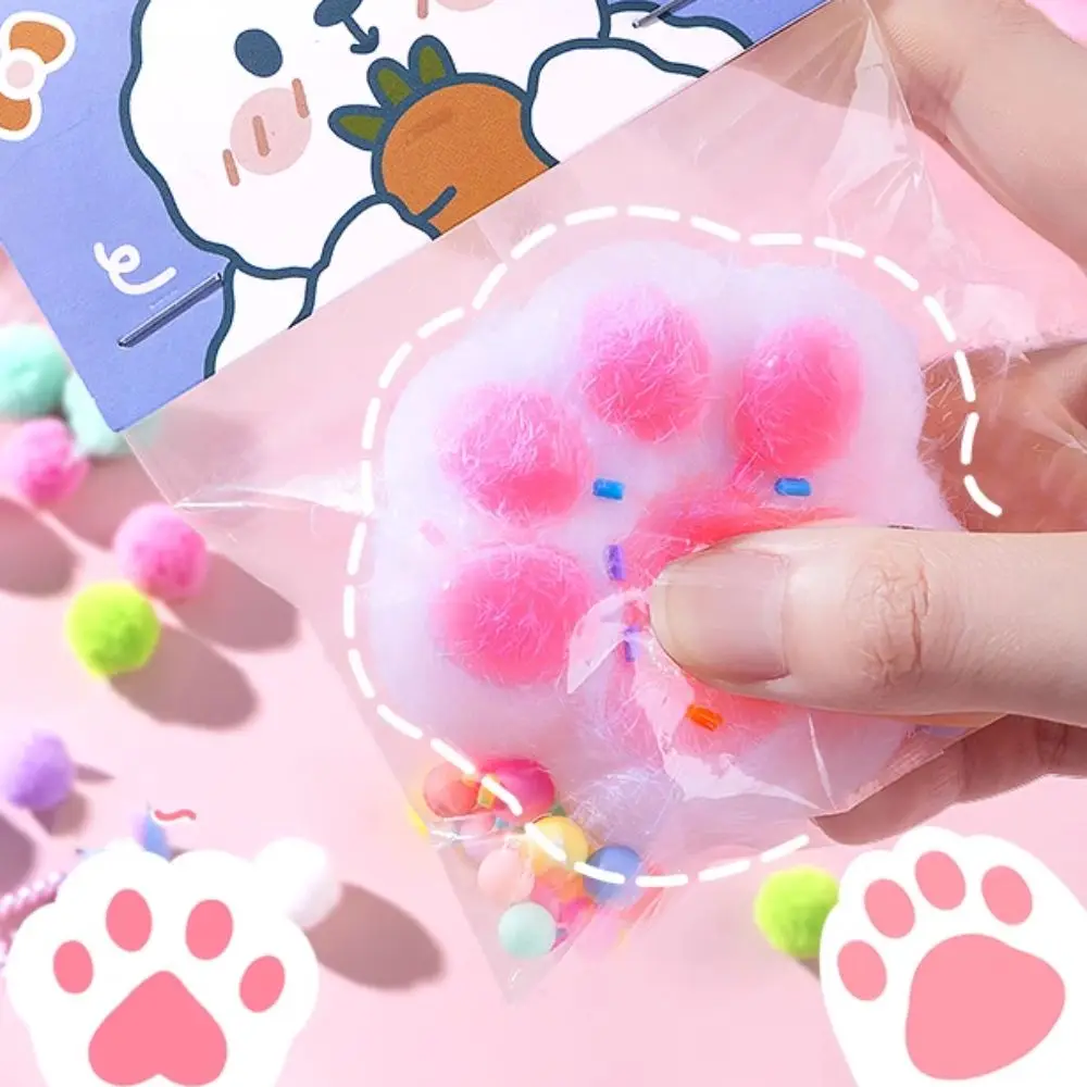 Cat Claw Pinching Toy Material Pack DIY Material Reusable Squeeze Toys DIY Material Silicone Non-marking Material Package Set