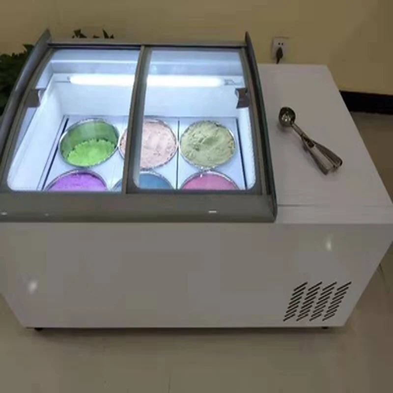 Dessert Shop Popsicle Cabinet Gelato Turkish Ice Cream Fridge Display Freezers Case Showcase