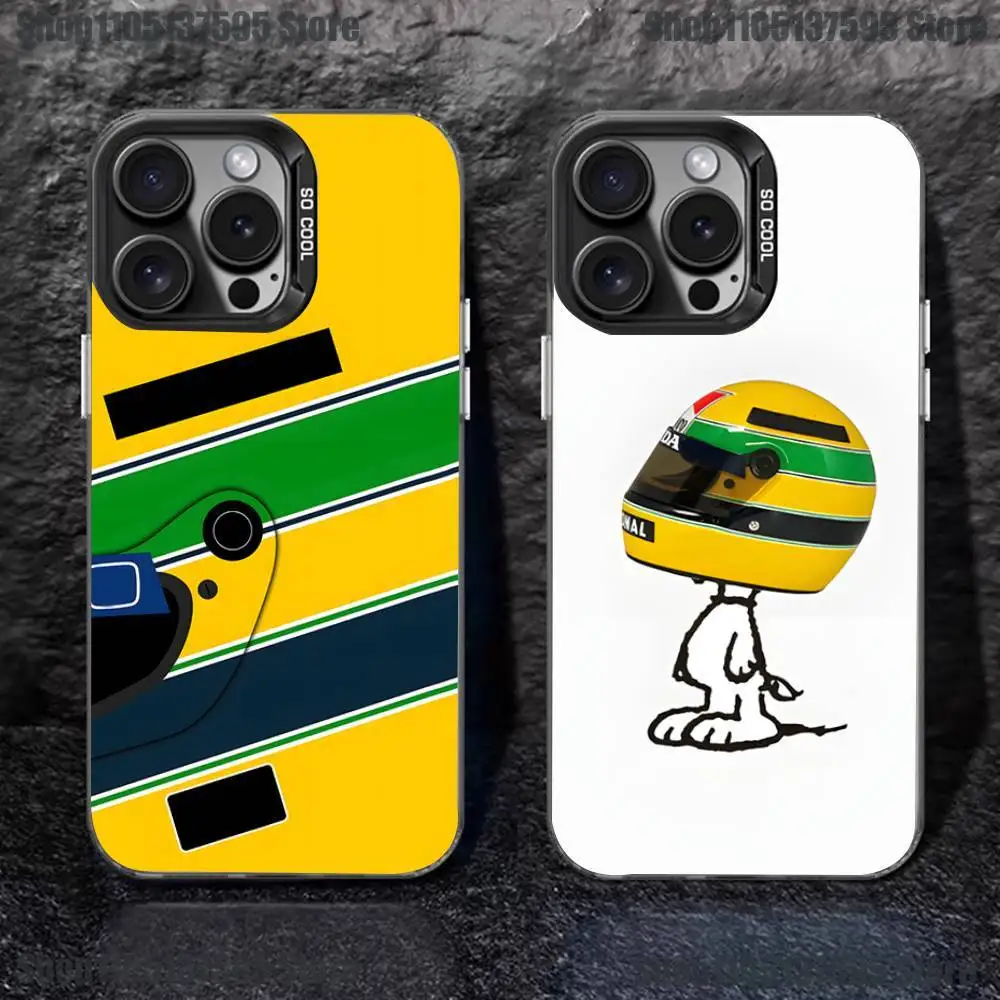 

Racing Driver A-Ayrton Senna Phone Case For iPhone 17,16,15,14,13,12,Pro,XS,Max,Plus,Mini,SE Black Candy Matte Shockproof Cover