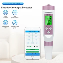 7 in 1 Water Quality Tester Temp ORP EC TDS S.G PH Meter Online Blue-tooth APP Control for Drinking