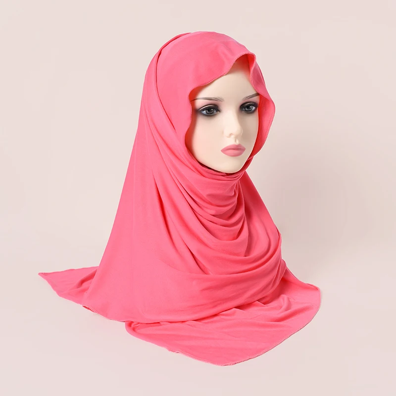 Cotton Muslim Women Chiffon Hijabs Scarves Women Muslim Shawls Rhinestone Headscarf Wraps Turban Islamic Clothing Solid Bandana