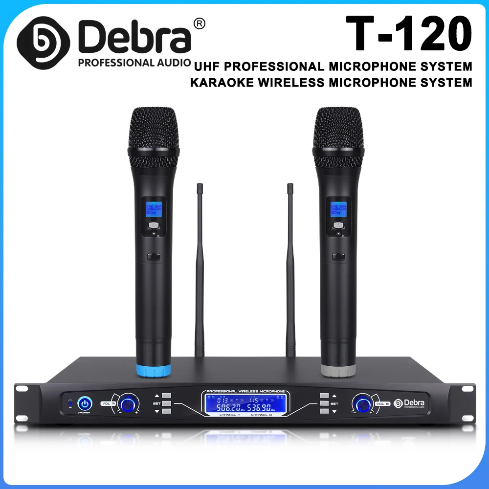 

T-120 professional wireless microphone system, transmission distance 200m, high-fidelity sound quality, for stage performance