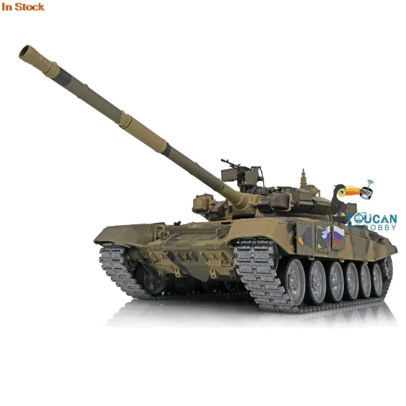HENG LONG RC Tank 1/16 7.0 Customize FPV Russia T90 3938 360° Turret Metal Track Army Toys BB Shooting Smoke Unit TH17857-SMT4
