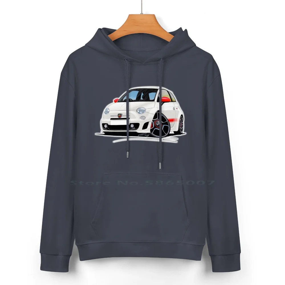 Fiat New 500 Abarth Pure Cotton Hoodie Sweater 24 Colors White Car Retro Hot 500 Sports Cool Fiat Hatch Abarth 100% Cotton