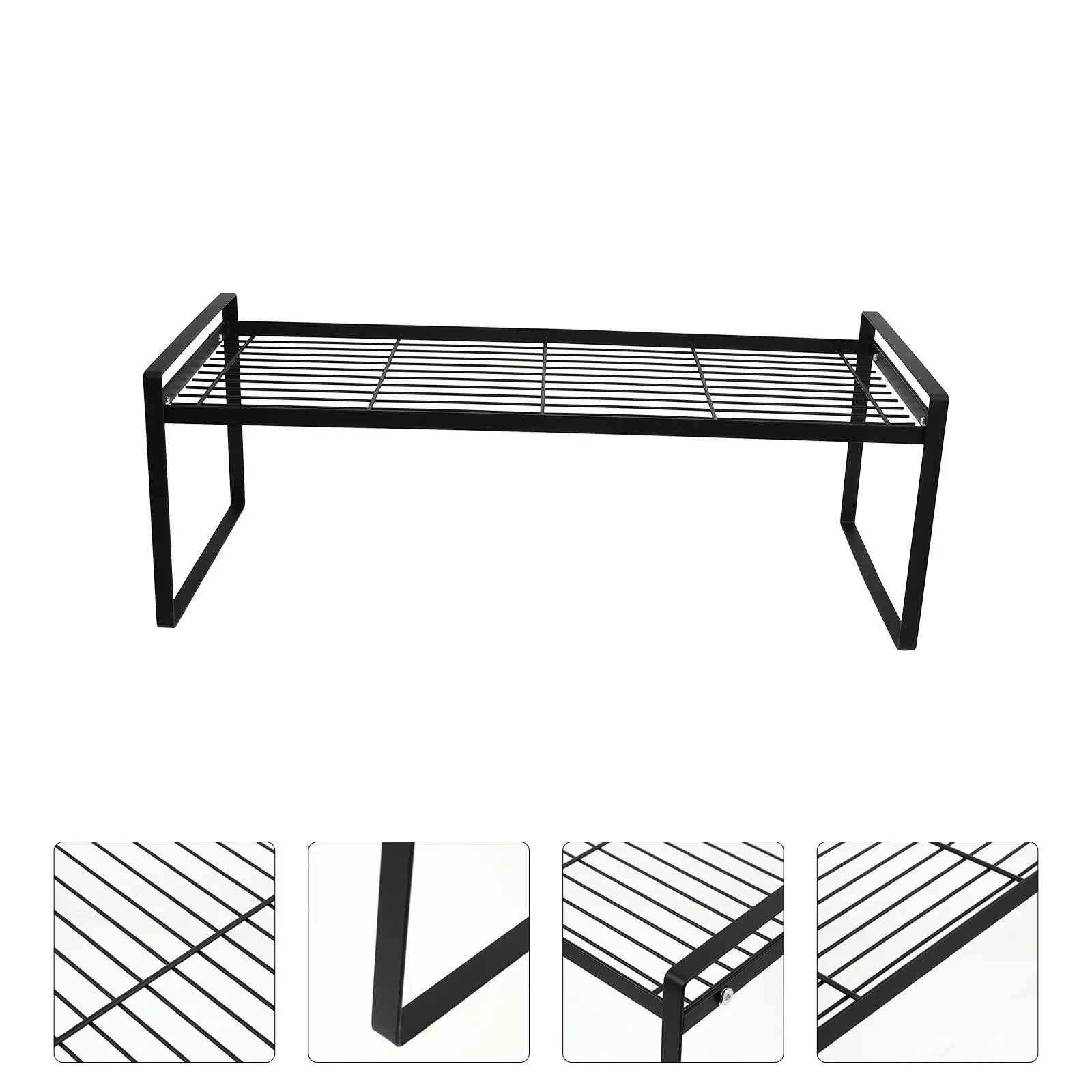 

1Pcs Seasoning Storage Rack Kitchen Thickened Multilayer Drain Shelf Double Guardrail Design for Home Cabinet Spice Organizer