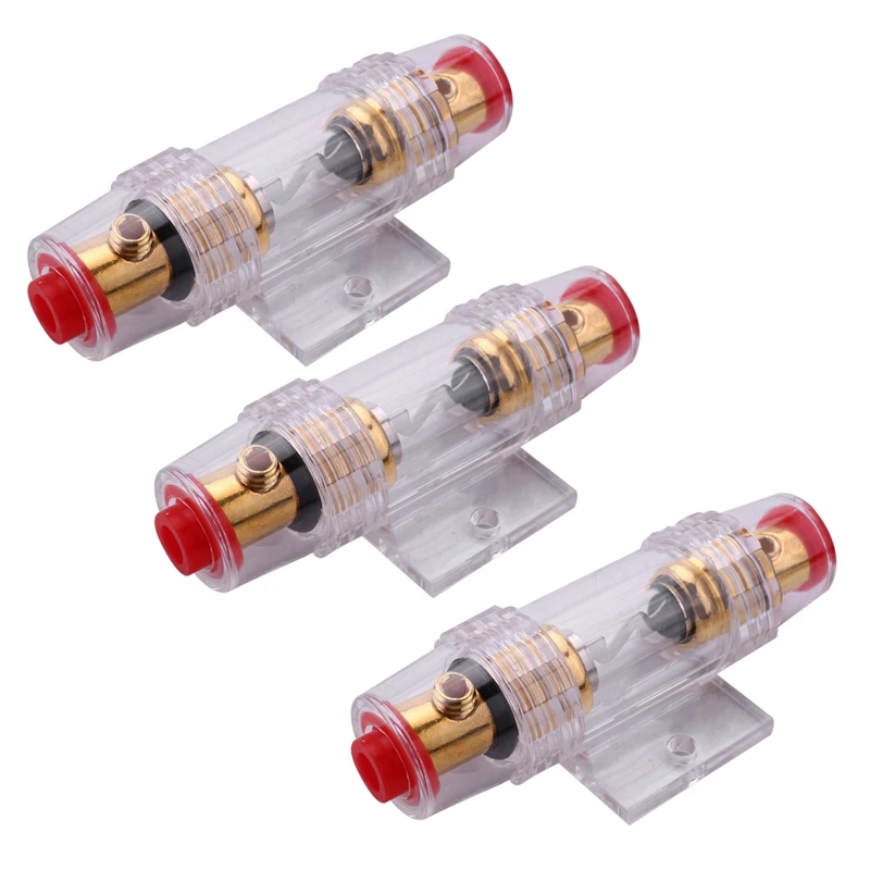 

10X Car Stereo 8 Gauge AGU Support Fuse Holder And Fuse 60 Amp Audio Cable