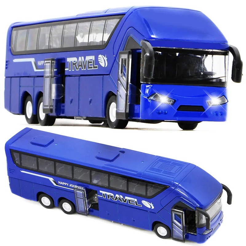 Simulation Bus Toy Car Alloy Car Model Double-decker Bus Model