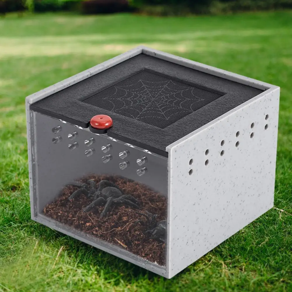 

Silkworm Breeding Container with Air Holes Air Circulation Pet Box Ventilated Feeding Box with Viewing Space for Peaceful