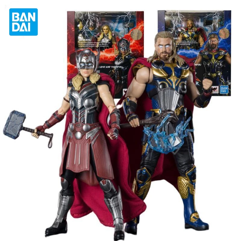 Bandai-figuras de acción de Anime Mighty Thor 4 S.H.Figuarts Thor: Love And Thunder Jane, Anime, regalos de juguete, en Stock, Original