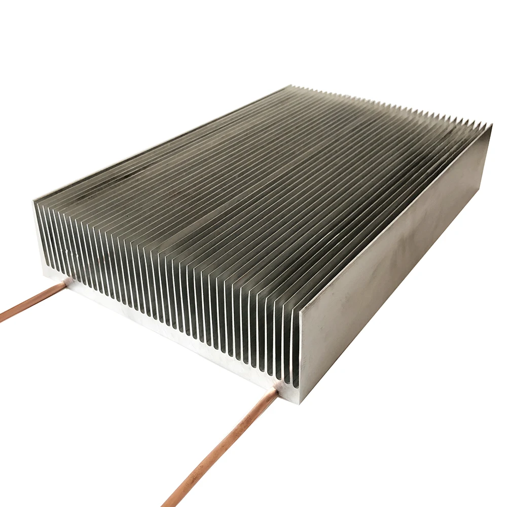 High power forced air + water-cooled aluminum radiator 260 (W) * 80 (H) * 400 (L) mm copper tube water-cooled radiator