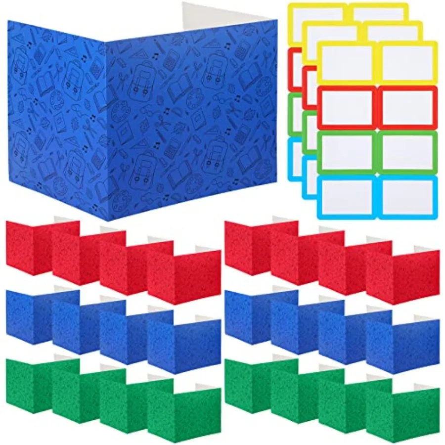 

24 Pcs Privacy Folders for Students Desk Dividers Standard School Privacy Cardboard Board Testing Dividers Shield for Classroom