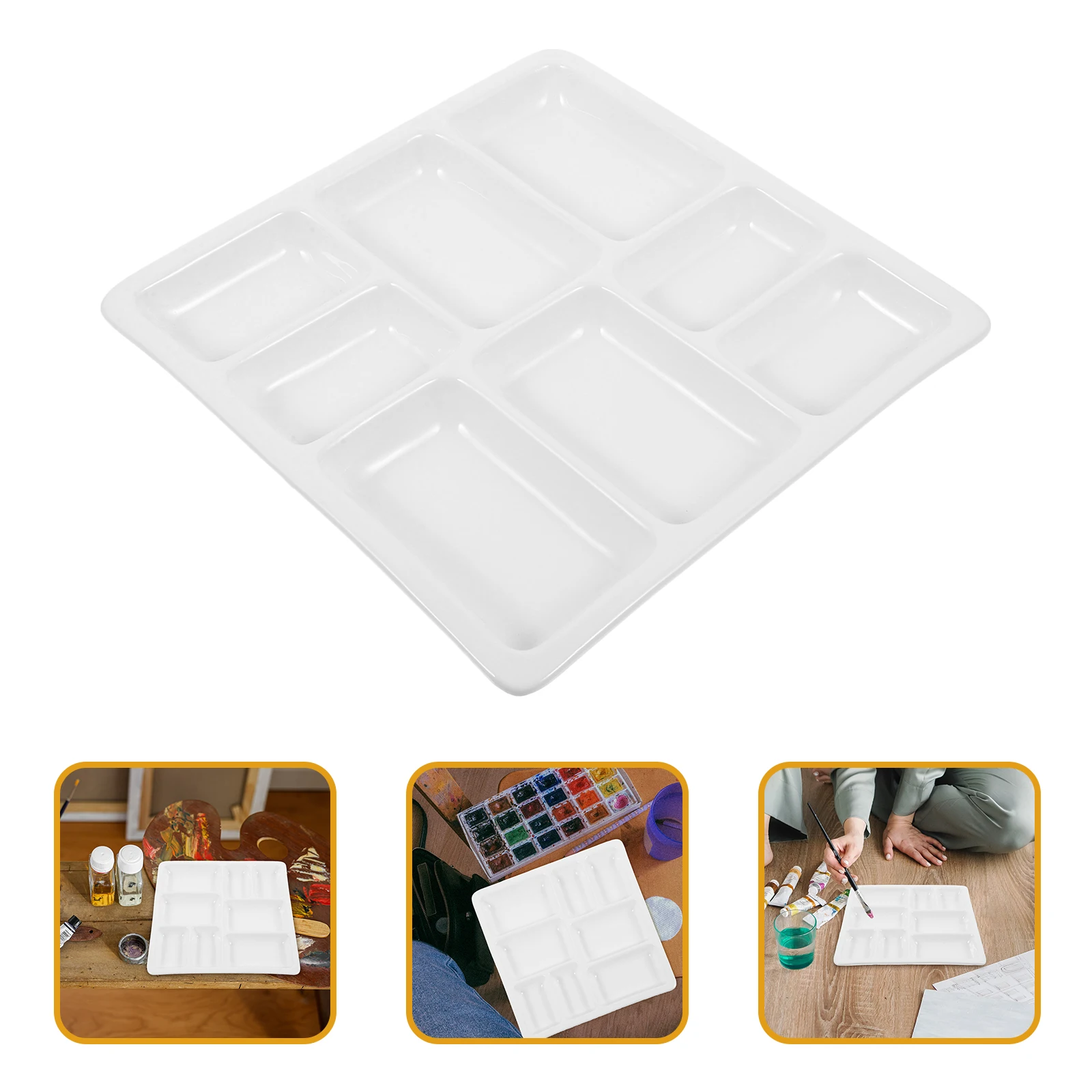 

Palette Pigment Mixing Plates Artist Color Mixers Tray Paint Small Porcelain Watercolor