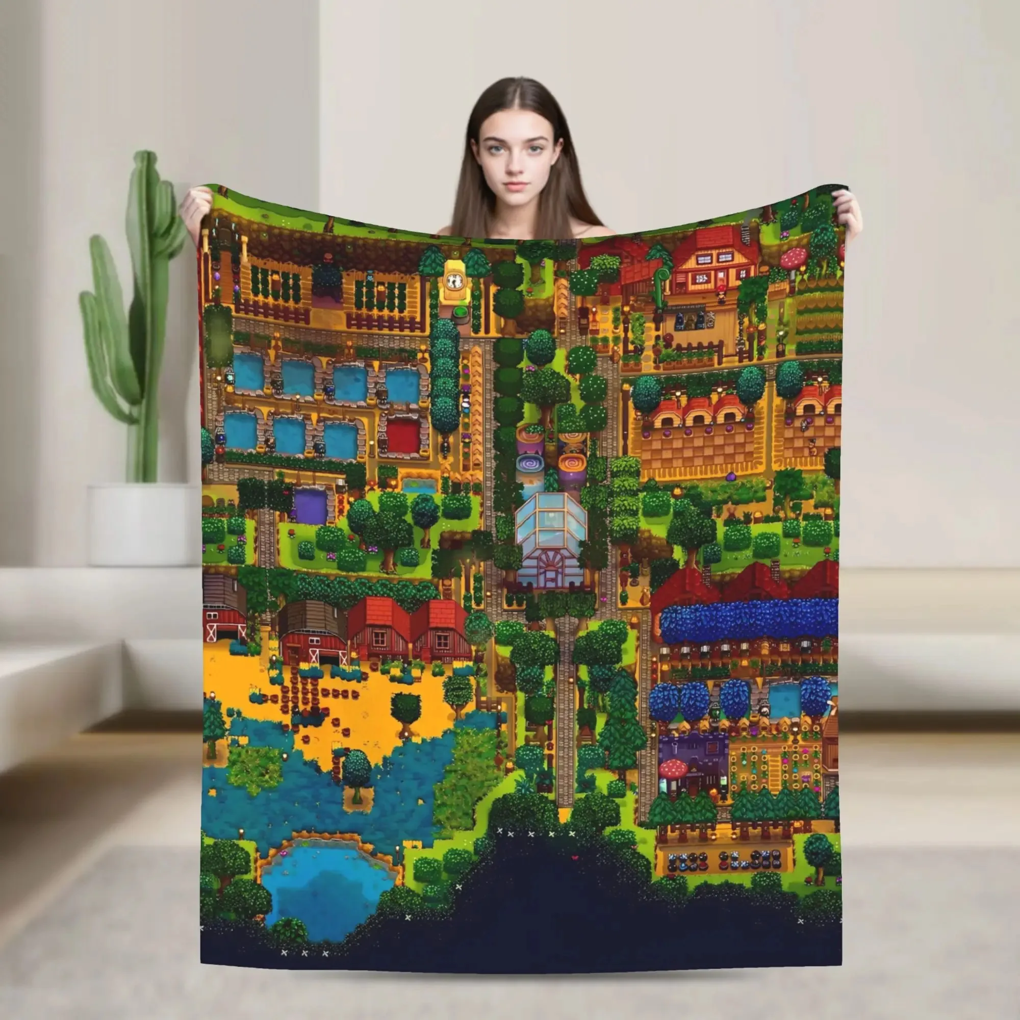 Stardew Valley الحيوانات الدجاج سوبر البطانيات الدافئة السفر أفخم الفراش يلقي الجدة الأريكة الفانيلا المفرش أريكة غطاء سرير