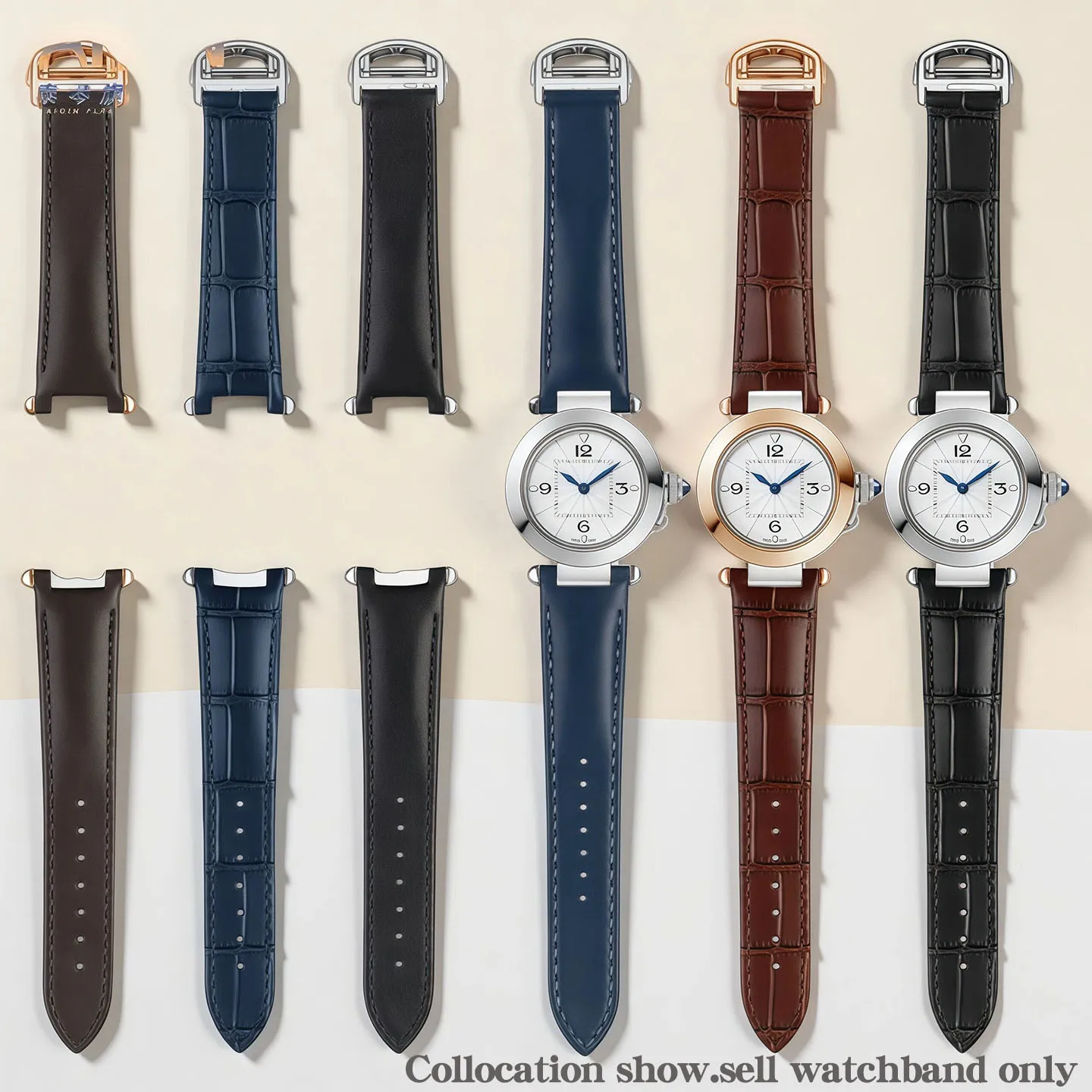 

Ремешок из натуральной кожи для Cartier Pasha Wgpa0019 Wgpa0026 W2pa0014, ремешок для часов из воловьей кожи, мужской женский браслет с вогнутым концом 19x12 мм