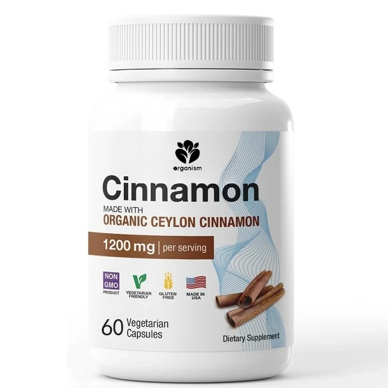 

Органическая корица (Цейлонская корица) 1200 мг для 60 вегетарианских капсул, без ГМО | безглютеновый