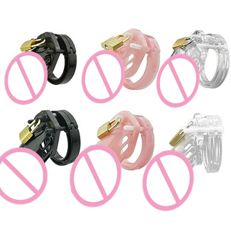 Sex Toy Chastity Devices Cage Locked Cock Cage for Men with 5 Different Ring Sizes Penis Exercise Bondage Gear & Accessories