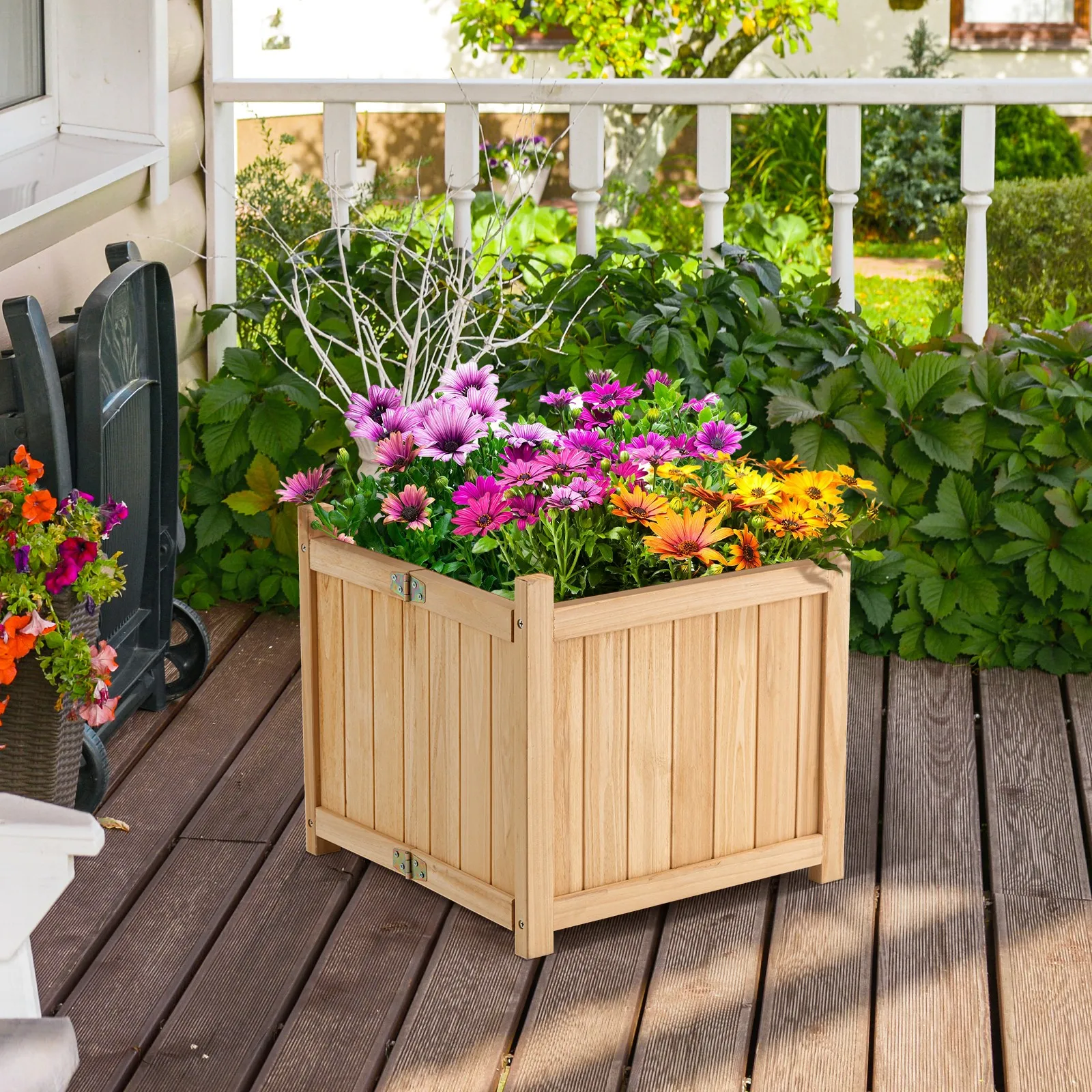 

Wooden Planter Box Perfect Planting Box for Cultivating Vegetables Fruits