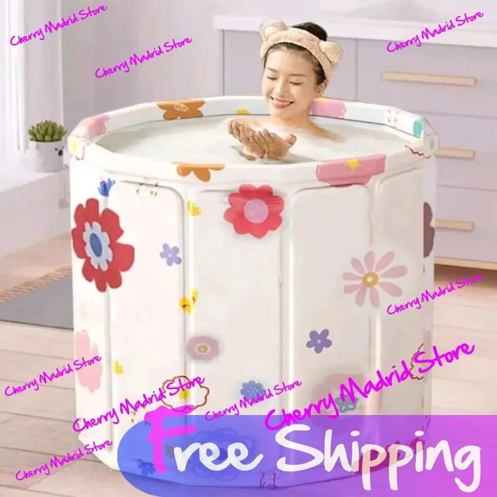 Foldable Bath Tub Portable Bathtube Ice Hot Tub for Baby Bath Pet Bath Sweat Steaming Foot Spa Outdoor Camping Vehicle-mountead