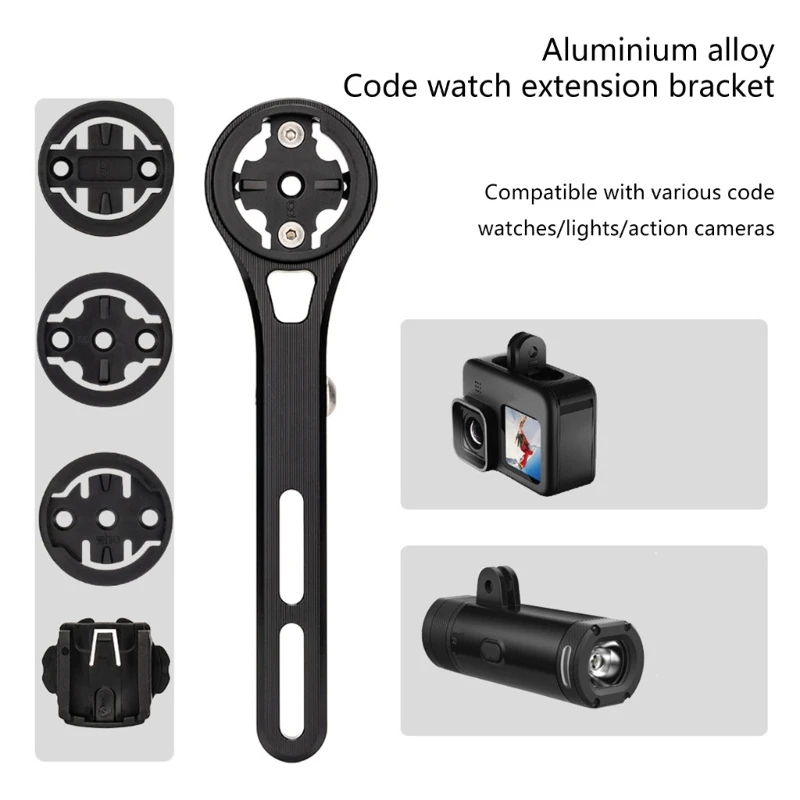 Bicycles Phone Flashlight Stem Brackets Extension Mount Handlebars Adjustable Holder for Cycling Bicycles Computer Mount image 5