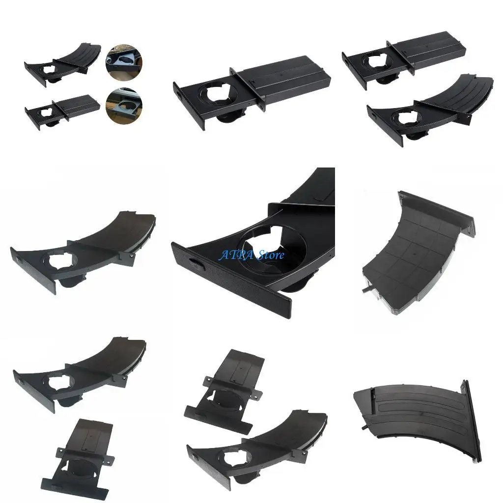

U13C 51459125622 51459125626 Center Console Driver Passenger Side Beverage Cup Drink Holder Rack Compatible For E60